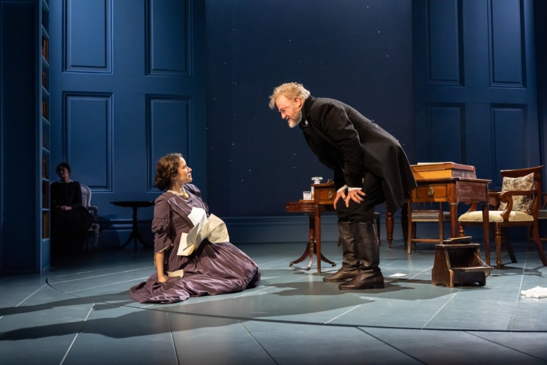 Elizabeth-Dulau-Mary-Ann-Evans-and-Owen-Teale-Robert-Evans-in-Bird-Grove_2_credit-Johan-Persson Elizabeth-Dulau-Mary-Ann-Evans-and-Owen-Teale-Robert-Evans-in-Bird-Grove_2_credit-Johan-Persson