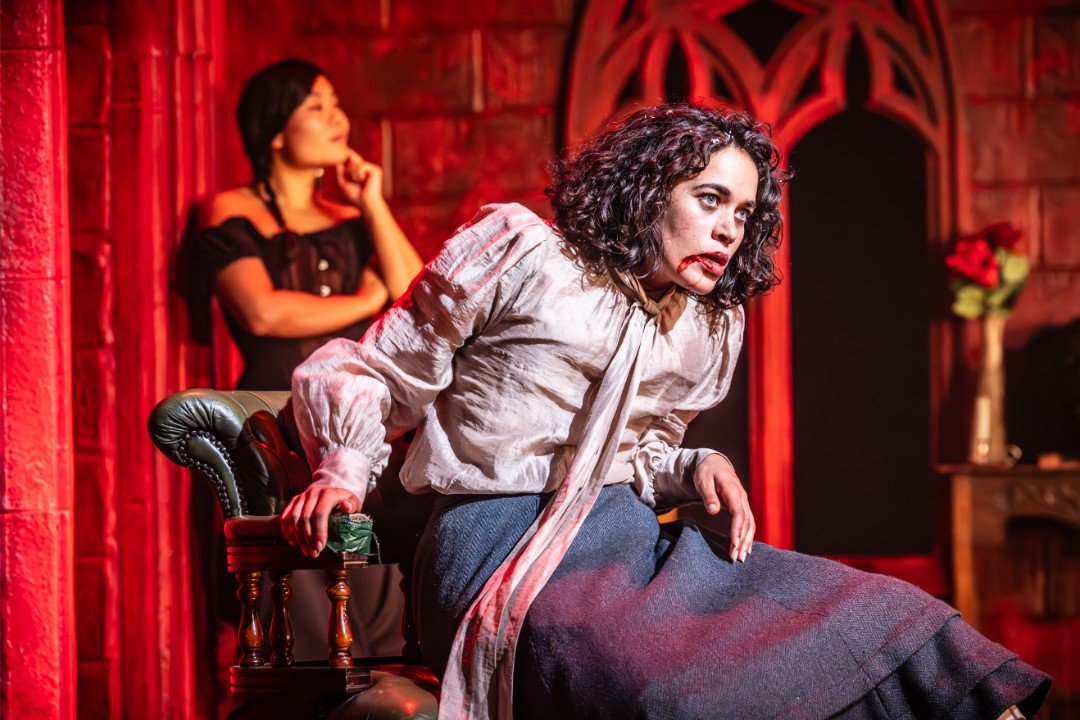Mei Mac and Umi Myers in Dracula — photo by Marc Brenner Mei Mac and Umi Myers in Dracula — photo by Marc Brenner