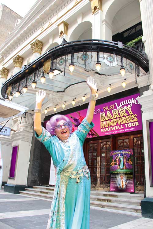 Barry Humphries’ Farewell Tour – Eat, Pray, Laugh! at the London Palladium starring Dame Edna Barry Humphries’ Farewell Tour – Eat, Pray, Laugh! at the London Palladium starring Dame Edna