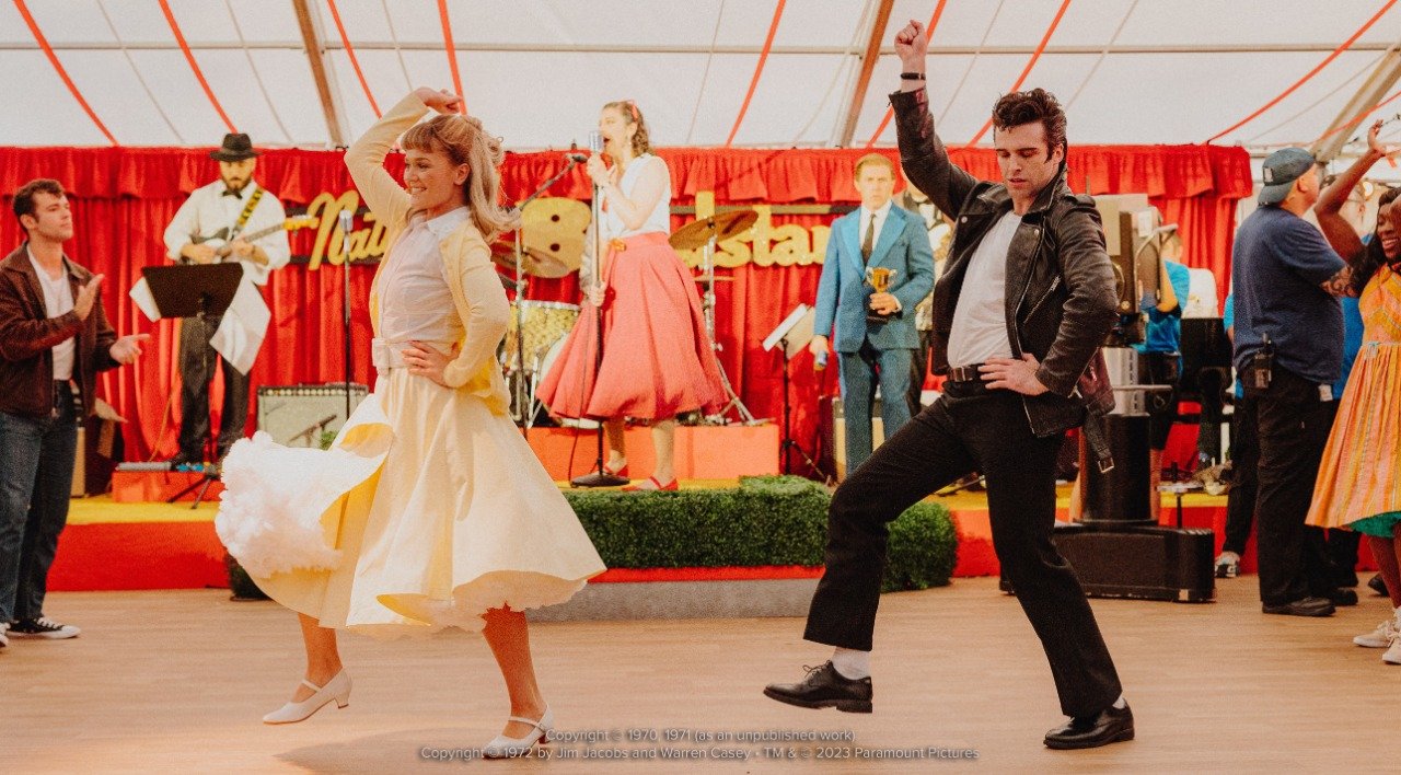 Danny-and-Sandy-2-Hand-jive. Grease The Live Experience Birmingham. Photo by Luke Dyson Danny-and-Sandy-2-Hand-jive. Grease The Live Experience Birmingham. Photo by Luke Dyson