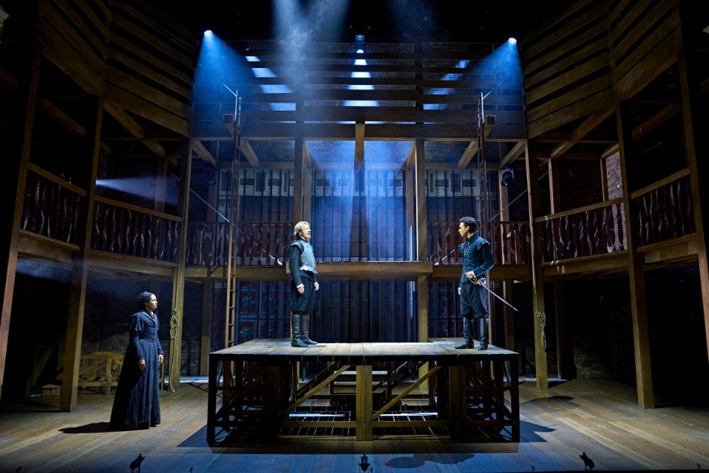 Madeleine Mantock (Agnes), Tom Varey (William) and Ajani Cabey (Thomas Day). Photo by Manuel Harlan © RSC Madeleine Mantock (Agnes), Tom Varey (William) and Ajani Cabey (Thomas Day). Photo by Manuel Harlan © RSC