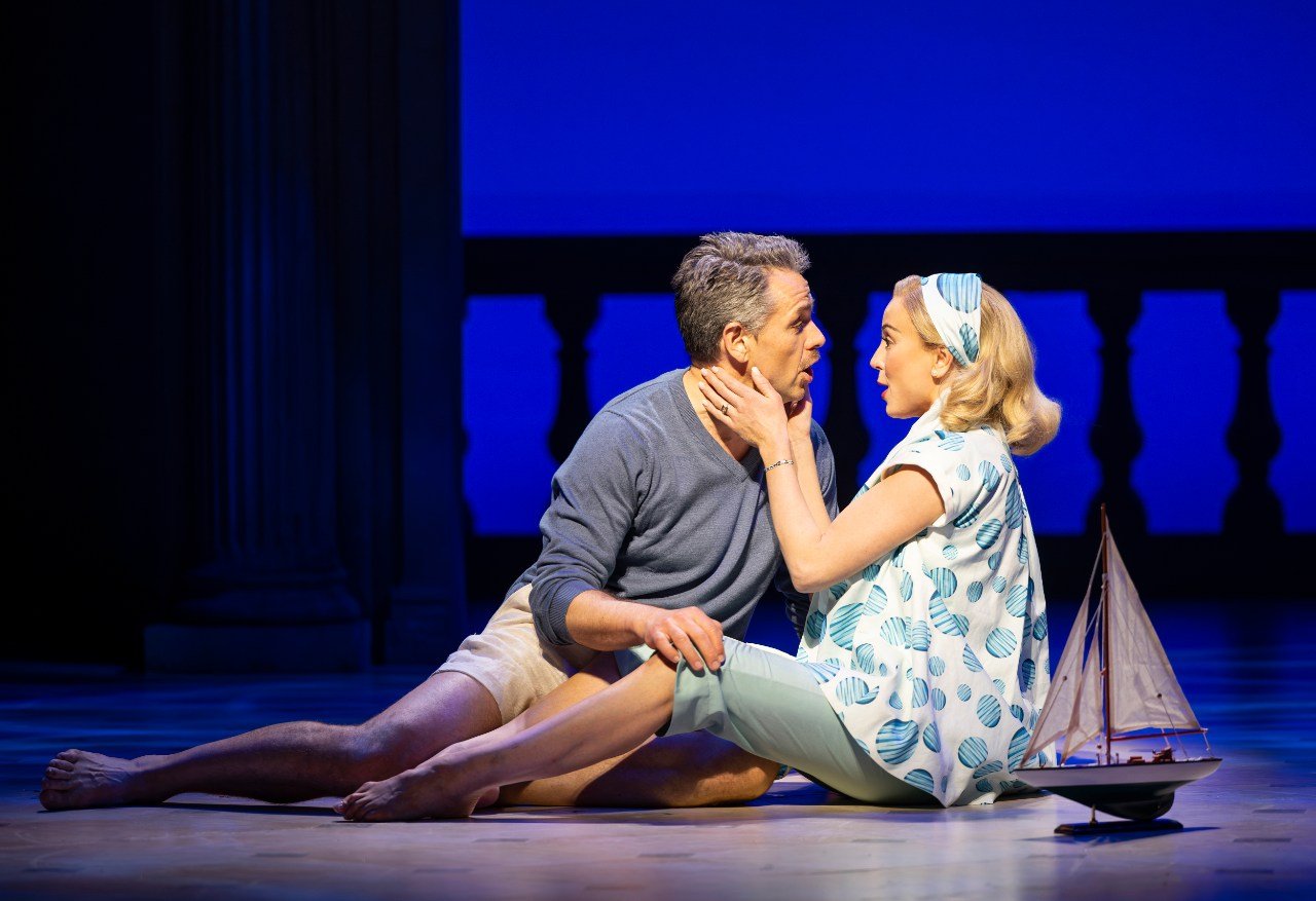 High Society - London. Photo by Pamela Raith. Julian Ovenden, Helen George High Society - London. Photo by Pamela Raith. Julian Ovenden, Helen George