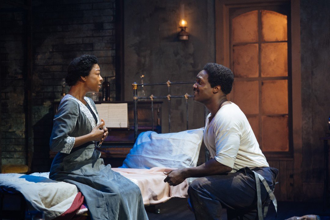 Samira Wiley and Kadiff Kirwan in INTIMATE APPAREL Samira Wiley and Kadiff Kirwan in INTIMATE APPAREL