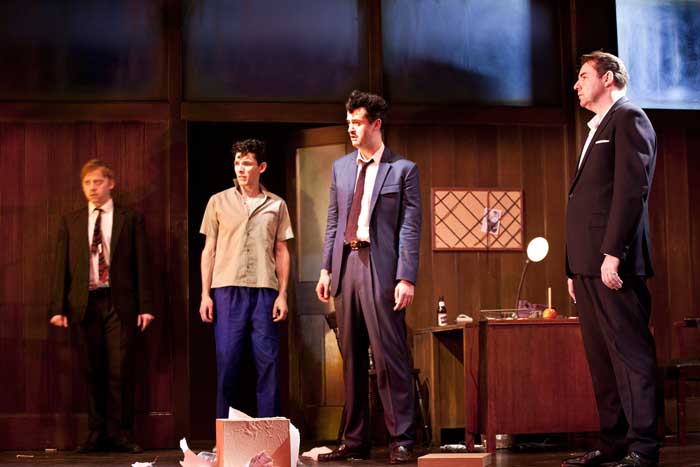 Rupert Grint (Sweets), Colin Morgan (Skinny), Daniel Mays (Potts) and Brendan Coyle (Mickey) in Mojo Rupert Grint (Sweets), Colin Morgan (Skinny), Daniel Mays (Potts) and Brendan Coyle (Mickey) in Mojo
