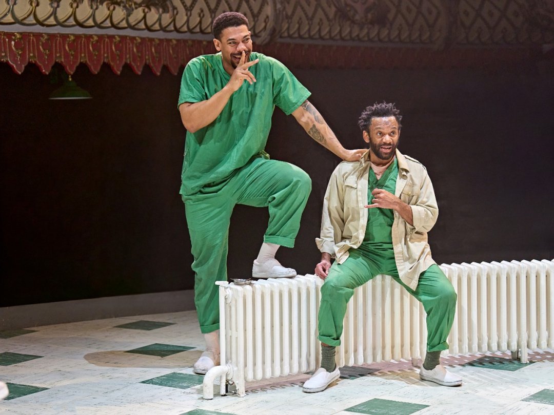 12.-Aaron-Pierre-Randle-P.-McMurphy-and-Jason-Pennycooke-Martini-in-One-Flew-Over-the-Cuckoos-Nest-at-The-Old-Vic-2026.-Photo-by-Manuel-Harlan 12.-Aaron-Pierre-Randle-P.-McMurphy-and-Jason-Pennycooke-Martini-in-One-Flew-Over-the-Cuckoos-Nest-at-The-Old-Vic-2026.-Photo-by-Manuel-Harlan