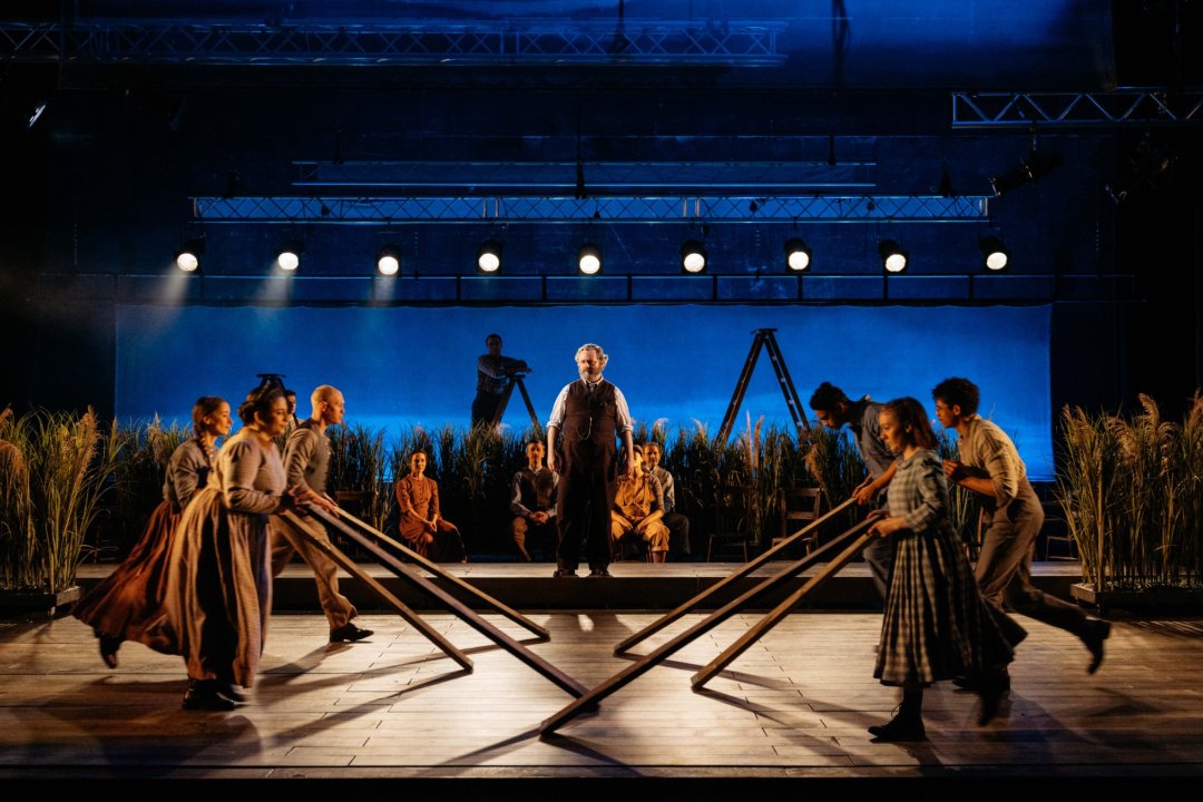 Our-Town.-Michael-Sheen-and-cast-of-Our-Town-a-Welsh-National-Theatre-and-Rose-Theatre-co-production.-Photo-Helen-Murray Our-Town.-Michael-Sheen-and-cast-of-Our-Town-a-Welsh-National-Theatre-and-Rose-Theatre-co-production.-Photo-Helen-Murray
