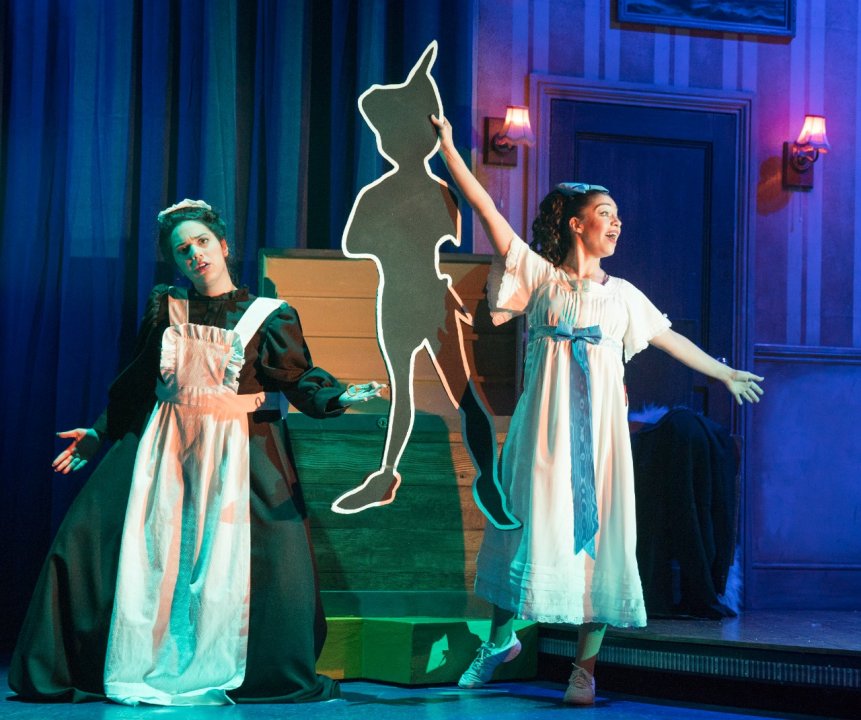 Peter Pan Goes Wrong - Previous-Cast-Phoebe-Ellabani-Annie-Katy-Daghorn-Sandra.-Credit-Alastair-Muir. Peter Pan Goes Wrong - Previous-Cast-Phoebe-Ellabani-Annie-Katy-Daghorn-Sandra.-Credit-Alastair-Muir.