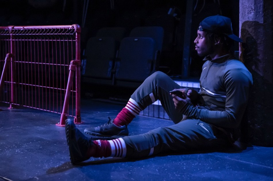 Red Pitch - Bush Theatre. Photo by Craig Fuller. Red Pitch - Bush Theatre. Photo by Craig Fuller.