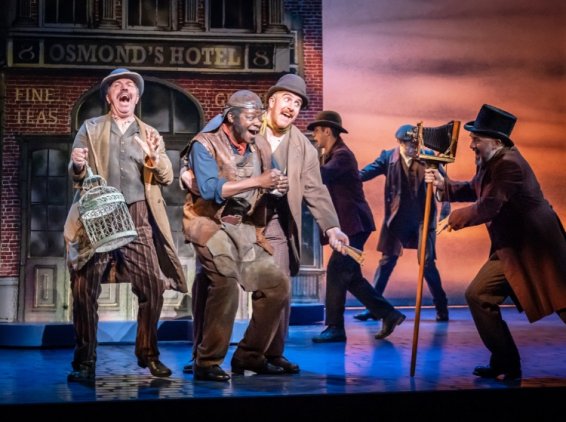 John-Stacey-Stephen-K-Amos-as-Alfred-P-Doolittle-Adam-Vaughan-and-Carl-Patrick.-Credit-Marc-Brenner John-Stacey-Stephen-K-Amos-as-Alfred-P-Doolittle-Adam-Vaughan-and-Carl-Patrick.-Credit-Marc-Brenner