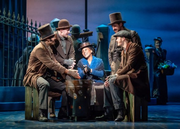 Jordan-Crouch-Tom-Ping-Joseph-Claus-and-Tom-Liggins-with-Amara-Okereke-as-Eliza-Doolittle.-Credit-Marc-Brenner Jordan-Crouch-Tom-Ping-Joseph-Claus-and-Tom-Liggins-with-Amara-Okereke-as-Eliza-Doolittle.-Credit-Marc-Brenner