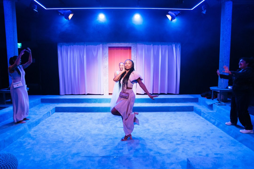 SLEEPOVA by Matilda Feyiṣayọ Ibini ;Production ;Cast: Shayde Sinclair, Aliyah Odoffin, Amber Grappy & Bukky Bakray ;Directed by Jade Lewis ;Set Design by Cara Evans ;Lighting Design by Elliot Griggs ;Sound Design by Xana ;Movement Director: Gabrielle Nimo ;Costume Supervisor: Imogen Brown ;Assistant Director (Placement): Apoorva Anagalli ;Casting by Jatinder Chera ;Composer: Romarna Campbell ;Bush Theatre ;London, UK ;23rd February 2023 ;Credit and copyright: Helen Murray www.helenmurrayphotos.com SLEEPOVA by Matilda Feyiṣayọ Ibini ;Production ;Cast: Shayde Sinclair, Aliyah Odoffin, Amber Grappy & Bukky Bakray ;Directed by Jade Lewis ;Set Design by Cara Evans ;Lighting Design by Elliot Griggs ;Sound Design by Xana ;Movement Director: Gabrielle Nimo ;Costume Supervisor: Imogen Brown ;Assistant Director (Placement): Apoorva Anagalli ;Casting by Jatinder Chera ;Composer: Romarna Campbell ;Bush Theatre ;London, UK ;23rd February 2023 ;Credit and copyright: Helen Murray www.helenmurrayphotos.com