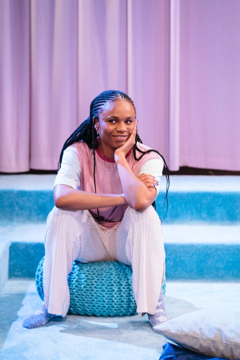 SLEEPOVA by Matilda Feyiṣayọ Ibini ;Production ;Cast: Shayde Sinclair, Aliyah Odoffin, Amber Grappy & Bukky Bakray ;Directed by Jade Lewis ;Set Design by Cara Evans ;Lighting Design by Elliot Griggs ;Sound Design by Xana ;Movement Director: Gabrielle Nimo ;Costume Supervisor: Imogen Brown ;Assistant Director (Placement): Apoorva Anagalli ;Casting by Jatinder Chera ;Composer: Romarna Campbell ;Bush Theatre ;London, UK ;23rd February 2023 ;Credit and copyright: Helen Murray www.helenmurrayphotos.com SLEEPOVA by Matilda Feyiṣayọ Ibini ;Production ;Cast: Shayde Sinclair, Aliyah Odoffin, Amber Grappy & Bukky Bakray ;Directed by Jade Lewis ;Set Design by Cara Evans ;Lighting Design by Elliot Griggs ;Sound Design by Xana ;Movement Director: Gabrielle Nimo ;Costume Supervisor: Imogen Brown ;Assistant Director (Placement): Apoorva Anagalli ;Casting by Jatinder Chera ;Composer: Romarna Campbell ;Bush Theatre ;London, UK ;23rd February 2023 ;Credit and copyright: Helen Murray www.helenmurrayphotos.com