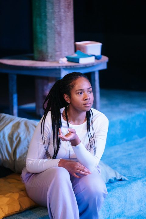 SLEEPOVA by Matilda Feyiṣayọ Ibini ;Production ;Cast: Shayde Sinclair, Aliyah Odoffin, Amber Grappy & Bukky Bakray ;Directed by Jade Lewis ;Set Design by Cara Evans ;Lighting Design by Elliot Griggs ;Sound Design by Xana ;Movement Director: Gabrielle Nimo ;Costume Supervisor: Imogen Brown ;Assistant Director (Placement): Apoorva Anagalli ;Casting by Jatinder Chera ;Composer: Romarna Campbell ;Bush Theatre ;London, UK ;23rd February 2023 ;Credit and copyright: Helen Murray www.helenmurrayphotos.com SLEEPOVA by Matilda Feyiṣayọ Ibini ;Production ;Cast: Shayde Sinclair, Aliyah Odoffin, Amber Grappy & Bukky Bakray ;Directed by Jade Lewis ;Set Design by Cara Evans ;Lighting Design by Elliot Griggs ;Sound Design by Xana ;Movement Director: Gabrielle Nimo ;Costume Supervisor: Imogen Brown ;Assistant Director (Placement): Apoorva Anagalli ;Casting by Jatinder Chera ;Composer: Romarna Campbell ;Bush Theatre ;London, UK ;23rd February 2023 ;Credit and copyright: Helen Murray www.helenmurrayphotos.com