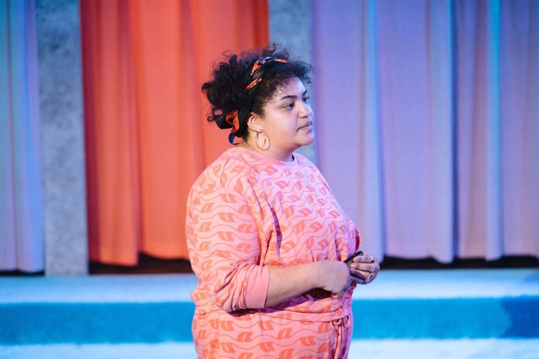 SLEEPOVA by Matilda Feyiṣayọ Ibini ;Production ;Cast: Shayde Sinclair, Aliyah Odoffin, Amber Grappy & Bukky Bakray ;Directed by Jade Lewis ;Set Design by Cara Evans ;Lighting Design by Elliot Griggs ;Sound Design by Xana ;Movement Director: Gabrielle Nimo ;Costume Supervisor: Imogen Brown ;Assistant Director (Placement): Apoorva Anagalli ;Casting by Jatinder Chera ;Composer: Romarna Campbell ;Bush Theatre ;London, UK ;23rd February 2023 ;Credit and copyright: Helen Murray www.helenmurrayphotos.com SLEEPOVA by Matilda Feyiṣayọ Ibini ;Production ;Cast: Shayde Sinclair, Aliyah Odoffin, Amber Grappy & Bukky Bakray ;Directed by Jade Lewis ;Set Design by Cara Evans ;Lighting Design by Elliot Griggs ;Sound Design by Xana ;Movement Director: Gabrielle Nimo ;Costume Supervisor: Imogen Brown ;Assistant Director (Placement): Apoorva Anagalli ;Casting by Jatinder Chera ;Composer: Romarna Campbell ;Bush Theatre ;London, UK ;23rd February 2023 ;Credit and copyright: Helen Murray www.helenmurrayphotos.com
