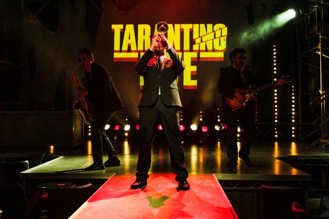 Tarantino Live at the Riverside Studios. Photo by Julie Edwards Tarantino Live at the Riverside Studios. Photo by Julie Edwards