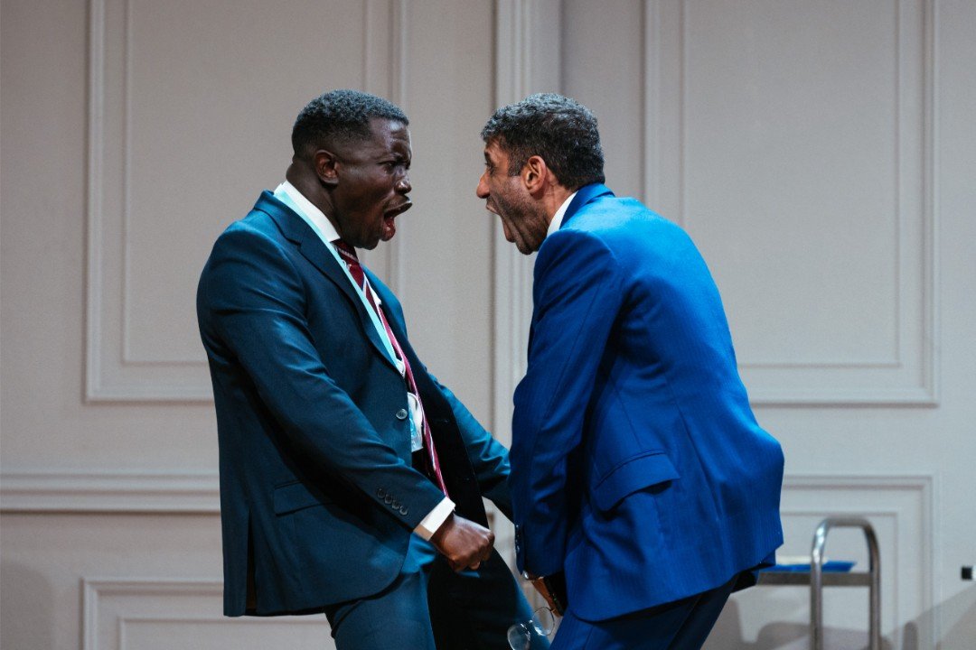 Fode Simbo & Adeel Akhtar, The Estate, National Theatre. Fode Simbo & Adeel Akhtar, The Estate, National Theatre.