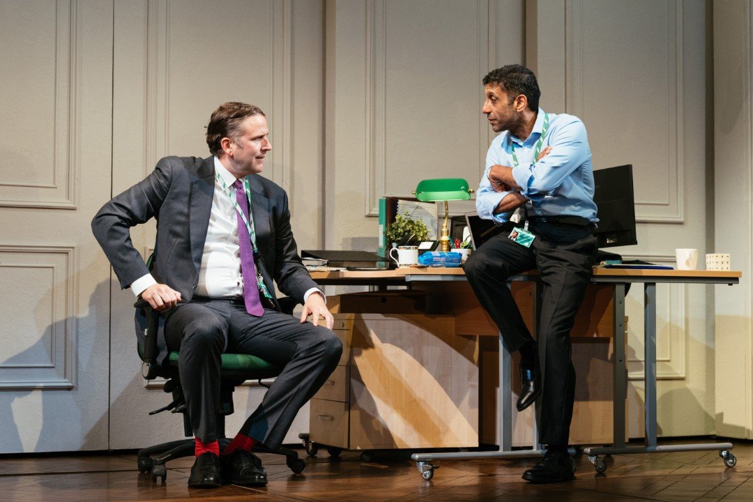 Humphrey Ker & Adeel Akhtar, The Estate, National Theatre. Humphrey Ker & Adeel Akhtar, The Estate, National Theatre.
