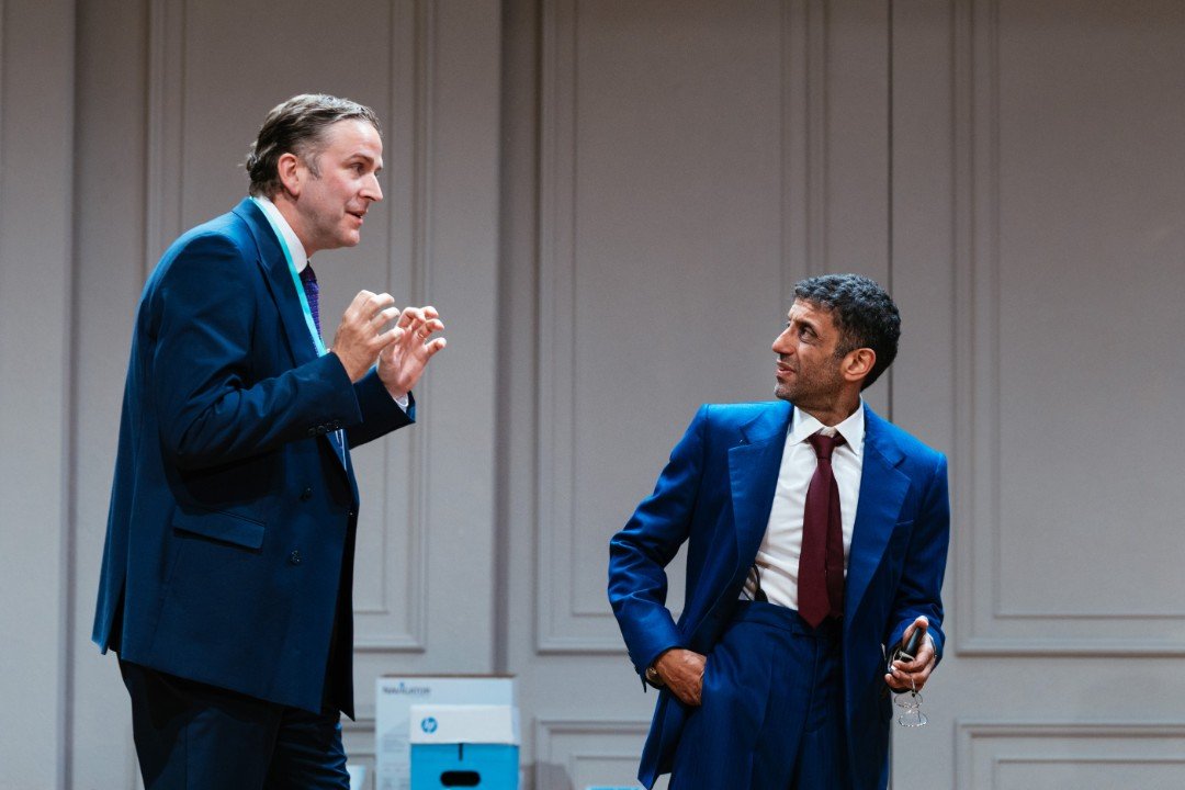 Humphrey Ker & Adeel Akhtar, The Estate, National Theatre. Humphrey Ker & Adeel Akhtar, The Estate, National Theatre.