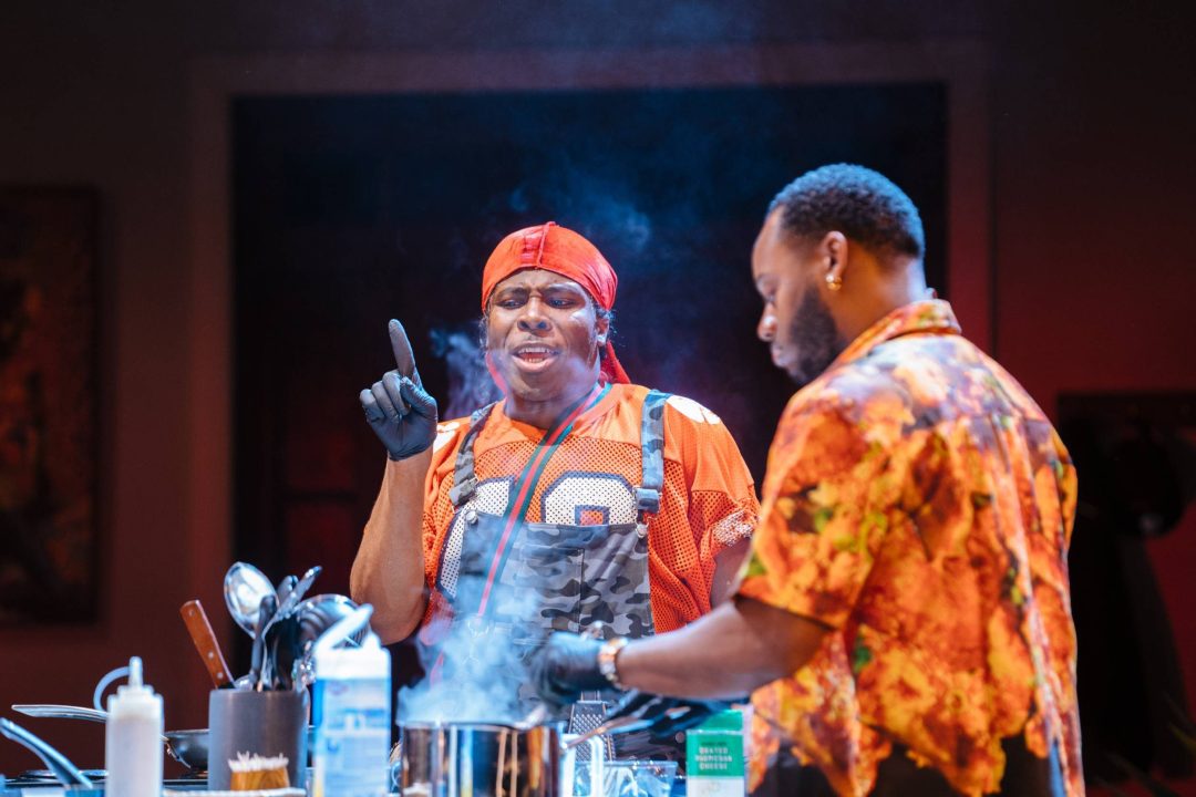Olisa-Odele-Simon-Anthony-Rhoden-The-Hot-Wing-King-National-Theatre-photo-Helen-Murray Olisa-Odele-Simon-Anthony-Rhoden-The-Hot-Wing-King-National-Theatre-photo-Helen-Murray