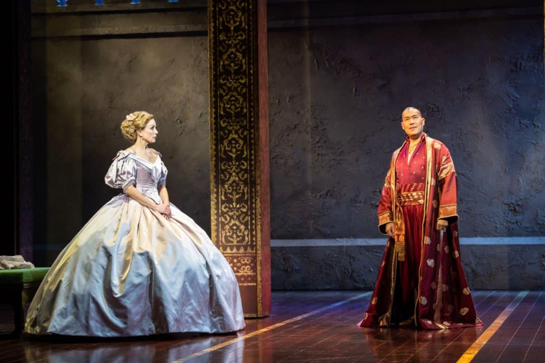 Helen-George-Anna-Leonowens-and-Darren-Lee-King-Of-Siam. Photo by Johan Persson Helen-George-Anna-Leonowens-and-Darren-Lee-King-Of-Siam. Photo by Johan Persson