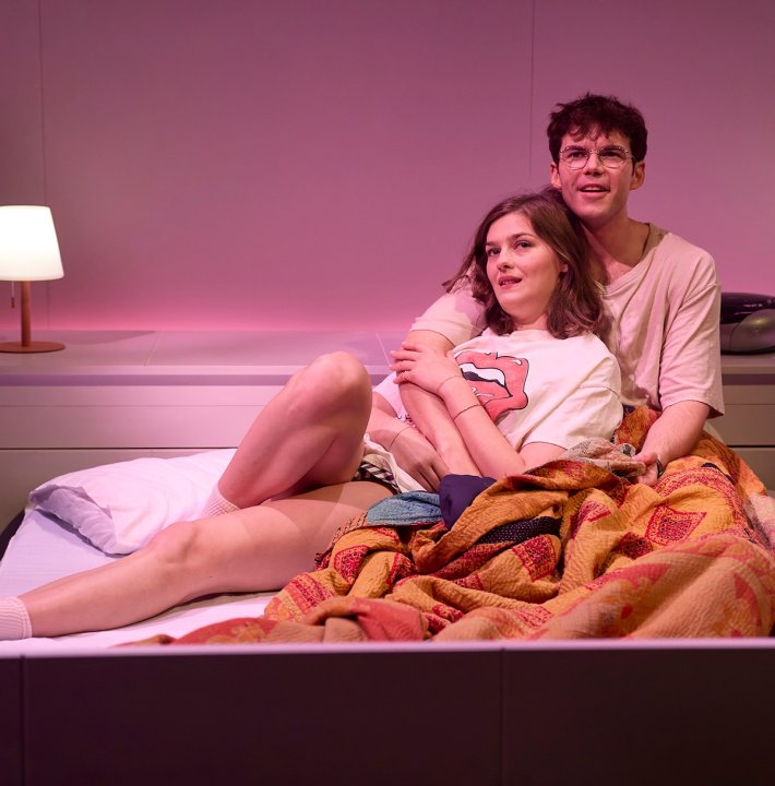 The Shape of Things at the Park Theatre. Photo by Mark Douet The Shape of Things at the Park Theatre. Photo by Mark Douet