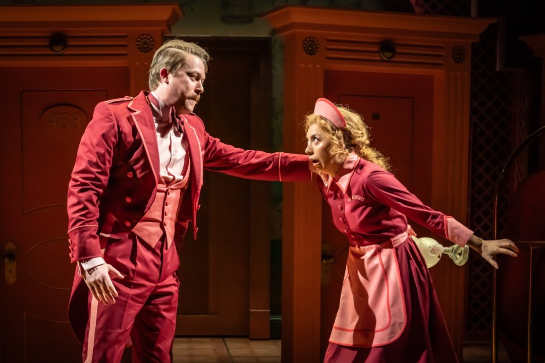 Daniel-Rigby-Mr-Stringer-and-Miracle-Chance-Denise-in-The-Witches-at-the-National-Theatre.-Credits-Marc-Brenner Daniel-Rigby-Mr-Stringer-and-Miracle-Chance-Denise-in-The-Witches-at-the-National-Theatre.-Credits-Marc-Brenner