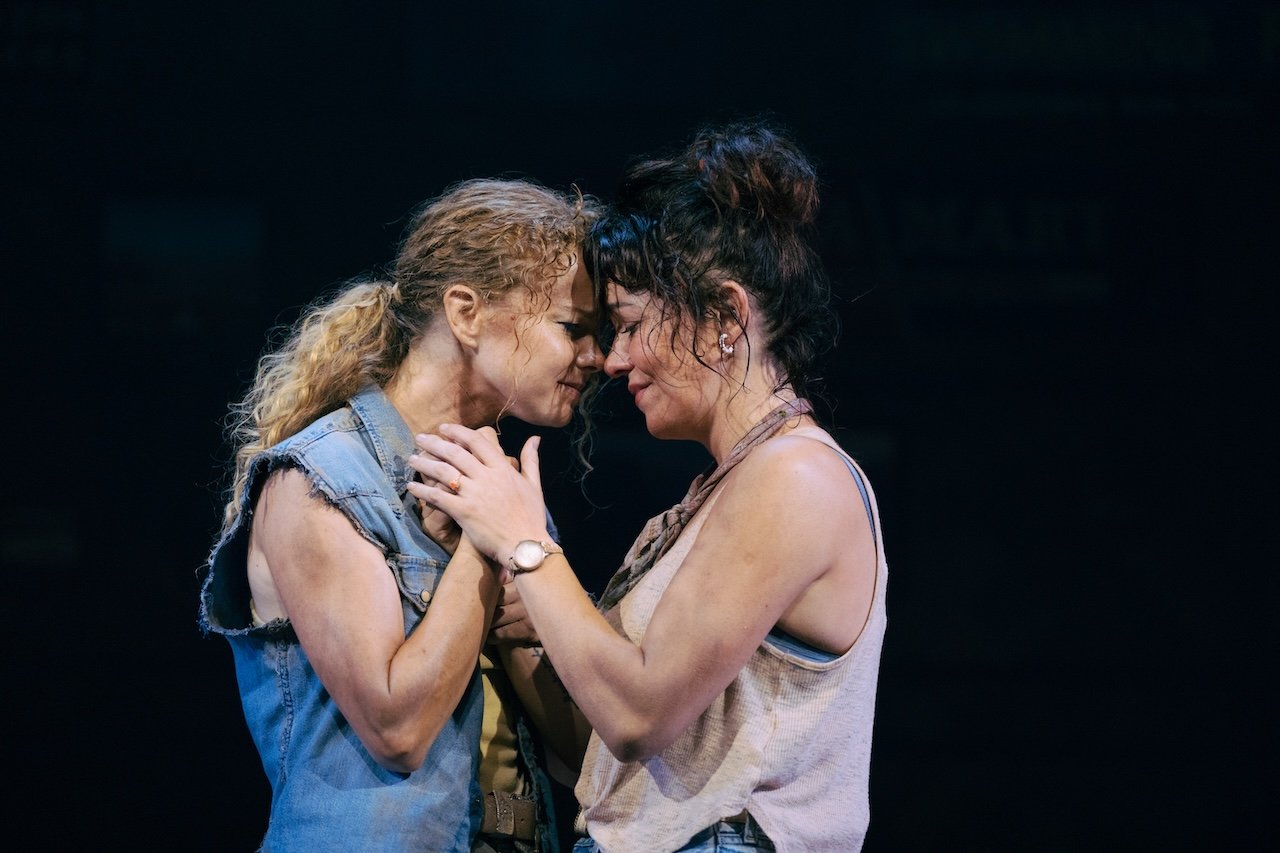 Thelma & Louise by Callie Khouri;
Production Photography;
Cast: Rachel Tucker, Amy Lennox, Jordan Luke Gage, Trevor Dion Nicholas, Samuel Edwards, Alex Gibson-Giorgio, Tamlyn Henderson, Letitia Hector;
Book by Callie Khouri;
Music & Lyrics by Neko Case;
Directed by Trip Cullman;
Choreography by Bobbi Jene Smith and Or Schraiber;
Musical Supervisor Kimberly Grigsby;
Scenography by Christine Jones and Brett J. Banakis;
Costume Design by Ryan Dawson Laight;
Lighting Design by Natasha Chivers;
Sound Design by Gareth Owen;
Orchestrator & Arranger John Clancy;
Music Director Ed Bussey;
Additional Music by Carl Newman, Paul Rigby and Zoe Sarnak;
Creative Producer Mandy Greenfield;
Creative Consultant Imogen Brodie;
Casting Director Stuart Burt CDG CSA;
Casting Associate Peter Noden;
Wigs, Hair and Make-Up Design by Carole Hancock;
Fight Director Kev McCurdy;
Voice & Dialect Coach Danièle Lydon;
Armourer Bare Arms;
Costume Supervisor Zoë Thomas-Webb;
Props Supervisor Mary Halliday;
Keyboard Programming by Billy Jay Stein and Hiro Iida for Strange Cranium;
Copyist J&J Music Preparation;
Associate Director Chelsea Walker;
Associate Choreographer Lily Ockwell;
Associate Designer Matthew Buttrey;
Associate Lighting Designer Stacey O'Shea;
Associate Sound Designer Rob Jones;
Jerwood Assistant Director Francesca Murray-Fuentes;
Music Producer Jeff Galegher;
Orchestra Manager Sylvia Addison;
US General Managers RCI Theatricals;
Production Managers Gary Beestone and Oli Bagwell Purefoy;
Company Stage Manager Matt Elesmore;
Deputy Stage Manager Hannah Halden;
Assistant Stage Manager (Book Cover) Frances Howell;
Assistant Stage Manager Jasmine Smith;
Young Vic, London, UK;
3 September 2026;
Photo: Helen Murray Thelma & Louise by Callie Khouri;
Production Photography;
Cast: Rachel Tucker, Amy Lennox, Jordan Luke Gage, Trevor Dion Nicholas, Samuel Edwards, Alex Gibson-Giorgio, Tamlyn Henderson, Letitia Hector;
Book by Callie Khouri;
Music & Lyrics by Neko Case;
Directed by Trip Cullman;
Choreography by Bobbi Jene Smith and Or Schraiber;
Musical Supervisor Kimberly Grigsby;
Scenography by Christine Jones and Brett J. Banakis;
Costume Design by Ryan Dawson Laight;
Lighting Design by Natasha Chivers;
Sound Design by Gareth Owen;
Orchestrator & Arranger John Clancy;
Music Director Ed Bussey;
Additional Music by Carl Newman, Paul Rigby and Zoe Sarnak;
Creative Producer Mandy Greenfield;
Creative Consultant Imogen Brodie;
Casting Director Stuart Burt CDG CSA;
Casting Associate Peter Noden;
Wigs, Hair and Make-Up Design by Carole Hancock;
Fight Director Kev McCurdy;
Voice & Dialect Coach Danièle Lydon;
Armourer Bare Arms;
Costume Supervisor Zoë Thomas-Webb;
Props Supervisor Mary Halliday;
Keyboard Programming by Billy Jay Stein and Hiro Iida for Strange Cranium;
Copyist J&J Music Preparation;
Associate Director Chelsea Walker;
Associate Choreographer Lily Ockwell;
Associate Designer Matthew Buttrey;
Associate Lighting Designer Stacey O'Shea;
Associate Sound Designer Rob Jones;
Jerwood Assistant Director Francesca Murray-Fuentes;
Music Producer Jeff Galegher;
Orchestra Manager Sylvia Addison;
US General Managers RCI Theatricals;
Production Managers Gary Beestone and Oli Bagwell Purefoy;
Company Stage Manager Matt Elesmore;
Deputy Stage Manager Hannah Halden;
Assistant Stage Manager (Book Cover) Frances Howell;
Assistant Stage Manager Jasmine Smith;
Young Vic, London, UK;
3 September 2026;
Photo: Helen Murray