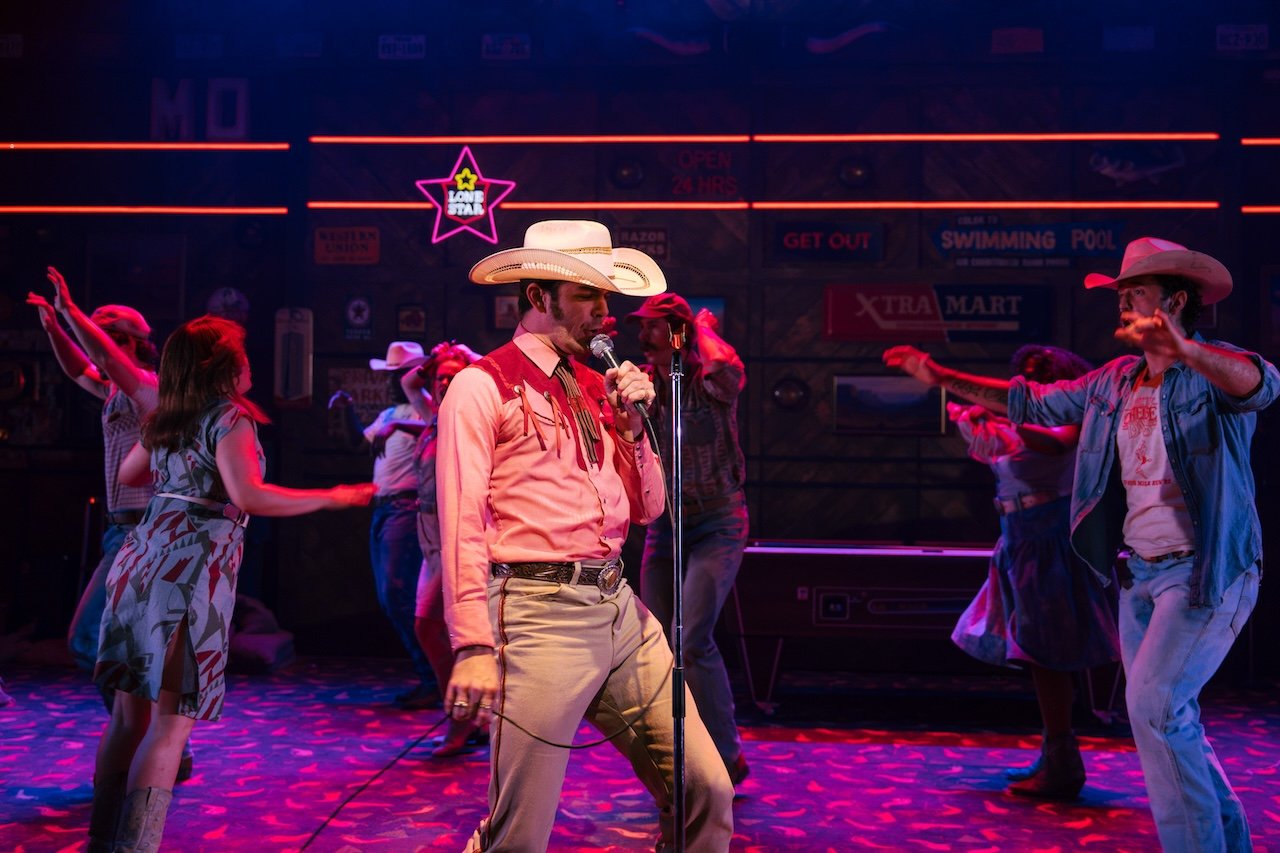 Thelma & Louise by Callie Khouri;
Production Photography;
Cast: Rachel Tucker, Amy Lennox, Jordan Luke Gage, Trevor Dion Nicholas, Samuel Edwards, Alex Gibson-Giorgio, Tamlyn Henderson, Letitia Hector;
Book by Callie Khouri;
Music & Lyrics by Neko Case;
Directed by Trip Cullman;
Choreography by Bobbi Jene Smith and Or Schraiber;
Musical Supervisor Kimberly Grigsby;
Scenography by Christine Jones and Brett J. Banakis;
Costume Design by Ryan Dawson Laight;
Lighting Design by Natasha Chivers;
Sound Design by Gareth Owen;
Orchestrator & Arranger John Clancy;
Music Director Ed Bussey;
Additional Music by Carl Newman, Paul Rigby and Zoe Sarnak;
Creative Producer Mandy Greenfield;
Creative Consultant Imogen Brodie;
Casting Director Stuart Burt CDG CSA;
Casting Associate Peter Noden;
Wigs, Hair and Make-Up Design by Carole Hancock;
Fight Director Kev McCurdy;
Voice & Dialect Coach Danièle Lydon;
Armourer Bare Arms;
Costume Supervisor Zoë Thomas-Webb;
Props Supervisor Mary Halliday;
Keyboard Programming by Billy Jay Stein and Hiro Iida for Strange Cranium;
Copyist J&J Music Preparation;
Associate Director Chelsea Walker;
Associate Choreographer Lily Ockwell;
Associate Designer Matthew Buttrey;
Associate Lighting Designer Stacey O'Shea;
Associate Sound Designer Rob Jones;
Jerwood Assistant Director Francesca Murray-Fuentes;
Music Producer Jeff Galegher;
Orchestra Manager Sylvia Addison;
US General Managers RCI Theatricals;
Production Managers Gary Beestone and Oli Bagwell Purefoy;
Company Stage Manager Matt Elesmore;
Deputy Stage Manager Hannah Halden;
Assistant Stage Manager (Book Cover) Frances Howell;
Assistant Stage Manager Jasmine Smith;
Young Vic, London, UK;
3 September 2026;
Photo: Helen Murray Thelma & Louise by Callie Khouri;
Production Photography;
Cast: Rachel Tucker, Amy Lennox, Jordan Luke Gage, Trevor Dion Nicholas, Samuel Edwards, Alex Gibson-Giorgio, Tamlyn Henderson, Letitia Hector;
Book by Callie Khouri;
Music & Lyrics by Neko Case;
Directed by Trip Cullman;
Choreography by Bobbi Jene Smith and Or Schraiber;
Musical Supervisor Kimberly Grigsby;
Scenography by Christine Jones and Brett J. Banakis;
Costume Design by Ryan Dawson Laight;
Lighting Design by Natasha Chivers;
Sound Design by Gareth Owen;
Orchestrator & Arranger John Clancy;
Music Director Ed Bussey;
Additional Music by Carl Newman, Paul Rigby and Zoe Sarnak;
Creative Producer Mandy Greenfield;
Creative Consultant Imogen Brodie;
Casting Director Stuart Burt CDG CSA;
Casting Associate Peter Noden;
Wigs, Hair and Make-Up Design by Carole Hancock;
Fight Director Kev McCurdy;
Voice & Dialect Coach Danièle Lydon;
Armourer Bare Arms;
Costume Supervisor Zoë Thomas-Webb;
Props Supervisor Mary Halliday;
Keyboard Programming by Billy Jay Stein and Hiro Iida for Strange Cranium;
Copyist J&J Music Preparation;
Associate Director Chelsea Walker;
Associate Choreographer Lily Ockwell;
Associate Designer Matthew Buttrey;
Associate Lighting Designer Stacey O'Shea;
Associate Sound Designer Rob Jones;
Jerwood Assistant Director Francesca Murray-Fuentes;
Music Producer Jeff Galegher;
Orchestra Manager Sylvia Addison;
US General Managers RCI Theatricals;
Production Managers Gary Beestone and Oli Bagwell Purefoy;
Company Stage Manager Matt Elesmore;
Deputy Stage Manager Hannah Halden;
Assistant Stage Manager (Book Cover) Frances Howell;
Assistant Stage Manager Jasmine Smith;
Young Vic, London, UK;
3 September 2026;
Photo: Helen Murray