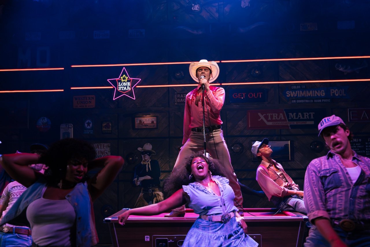 Thelma & Louise by Callie Khouri;
Production Photography;
Cast: Rachel Tucker, Amy Lennox, Jordan Luke Gage, Trevor Dion Nicholas, Samuel Edwards, Alex Gibson-Giorgio, Tamlyn Henderson, Letitia Hector;
Book by Callie Khouri;
Music & Lyrics by Neko Case;
Directed by Trip Cullman;
Choreography by Bobbi Jene Smith and Or Schraiber;
Musical Supervisor Kimberly Grigsby;
Scenography by Christine Jones and Brett J. Banakis;
Costume Design by Ryan Dawson Laight;
Lighting Design by Natasha Chivers;
Sound Design by Gareth Owen;
Orchestrator & Arranger John Clancy;
Music Director Ed Bussey;
Additional Music by Carl Newman, Paul Rigby and Zoe Sarnak;
Creative Producer Mandy Greenfield;
Creative Consultant Imogen Brodie;
Casting Director Stuart Burt CDG CSA;
Casting Associate Peter Noden;
Wigs, Hair and Make-Up Design by Carole Hancock;
Fight Director Kev McCurdy;
Voice & Dialect Coach Danièle Lydon;
Armourer Bare Arms;
Costume Supervisor Zoë Thomas-Webb;
Props Supervisor Mary Halliday;
Keyboard Programming by Billy Jay Stein and Hiro Iida for Strange Cranium;
Copyist J&J Music Preparation;
Associate Director Chelsea Walker;
Associate Choreographer Lily Ockwell;
Associate Designer Matthew Buttrey;
Associate Lighting Designer Stacey O'Shea;
Associate Sound Designer Rob Jones;
Jerwood Assistant Director Francesca Murray-Fuentes;
Music Producer Jeff Galegher;
Orchestra Manager Sylvia Addison;
US General Managers RCI Theatricals;
Production Managers Gary Beestone and Oli Bagwell Purefoy;
Company Stage Manager Matt Elesmore;
Deputy Stage Manager Hannah Halden;
Assistant Stage Manager (Book Cover) Frances Howell;
Assistant Stage Manager Jasmine Smith;
Young Vic, London, UK;
3 September 2026;
Photo: Helen Murray Thelma & Louise by Callie Khouri;
Production Photography;
Cast: Rachel Tucker, Amy Lennox, Jordan Luke Gage, Trevor Dion Nicholas, Samuel Edwards, Alex Gibson-Giorgio, Tamlyn Henderson, Letitia Hector;
Book by Callie Khouri;
Music & Lyrics by Neko Case;
Directed by Trip Cullman;
Choreography by Bobbi Jene Smith and Or Schraiber;
Musical Supervisor Kimberly Grigsby;
Scenography by Christine Jones and Brett J. Banakis;
Costume Design by Ryan Dawson Laight;
Lighting Design by Natasha Chivers;
Sound Design by Gareth Owen;
Orchestrator & Arranger John Clancy;
Music Director Ed Bussey;
Additional Music by Carl Newman, Paul Rigby and Zoe Sarnak;
Creative Producer Mandy Greenfield;
Creative Consultant Imogen Brodie;
Casting Director Stuart Burt CDG CSA;
Casting Associate Peter Noden;
Wigs, Hair and Make-Up Design by Carole Hancock;
Fight Director Kev McCurdy;
Voice & Dialect Coach Danièle Lydon;
Armourer Bare Arms;
Costume Supervisor Zoë Thomas-Webb;
Props Supervisor Mary Halliday;
Keyboard Programming by Billy Jay Stein and Hiro Iida for Strange Cranium;
Copyist J&J Music Preparation;
Associate Director Chelsea Walker;
Associate Choreographer Lily Ockwell;
Associate Designer Matthew Buttrey;
Associate Lighting Designer Stacey O'Shea;
Associate Sound Designer Rob Jones;
Jerwood Assistant Director Francesca Murray-Fuentes;
Music Producer Jeff Galegher;
Orchestra Manager Sylvia Addison;
US General Managers RCI Theatricals;
Production Managers Gary Beestone and Oli Bagwell Purefoy;
Company Stage Manager Matt Elesmore;
Deputy Stage Manager Hannah Halden;
Assistant Stage Manager (Book Cover) Frances Howell;
Assistant Stage Manager Jasmine Smith;
Young Vic, London, UK;
3 September 2026;
Photo: Helen Murray