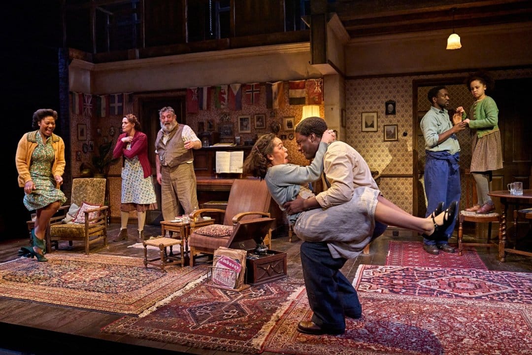 Bethan-Mary-James-Sarah-Parish-Ifan-Huw-Dafydd-Rita-Bernard-Shaw-Samuel-Adewunmi-Zephryn-Taitte-Ellie-Mae-Siame-in-TROUBLE-IN-BUTETOWN-Donmar-Warehouse-photo-by-Manuel-Harlan Bethan-Mary-James-Sarah-Parish-Ifan-Huw-Dafydd-Rita-Bernard-Shaw-Samuel-Adewunmi-Zephryn-Taitte-Ellie-Mae-Siame-in-TROUBLE-IN-BUTETOWN-Donmar-Warehouse-photo-by-Manuel-Harlan