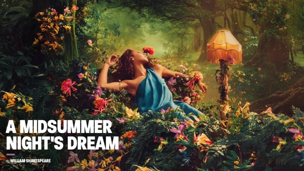 Official A Midsummer Night's Dream ticket poster, Regent's Park Theatre