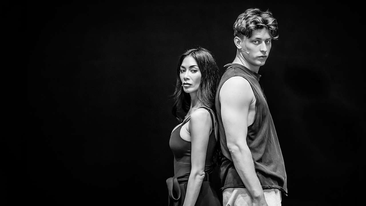 Nicole Scherzinger and Tom Francis in rehearsal for Sunset Boulevard. Photo by Marc Brenner