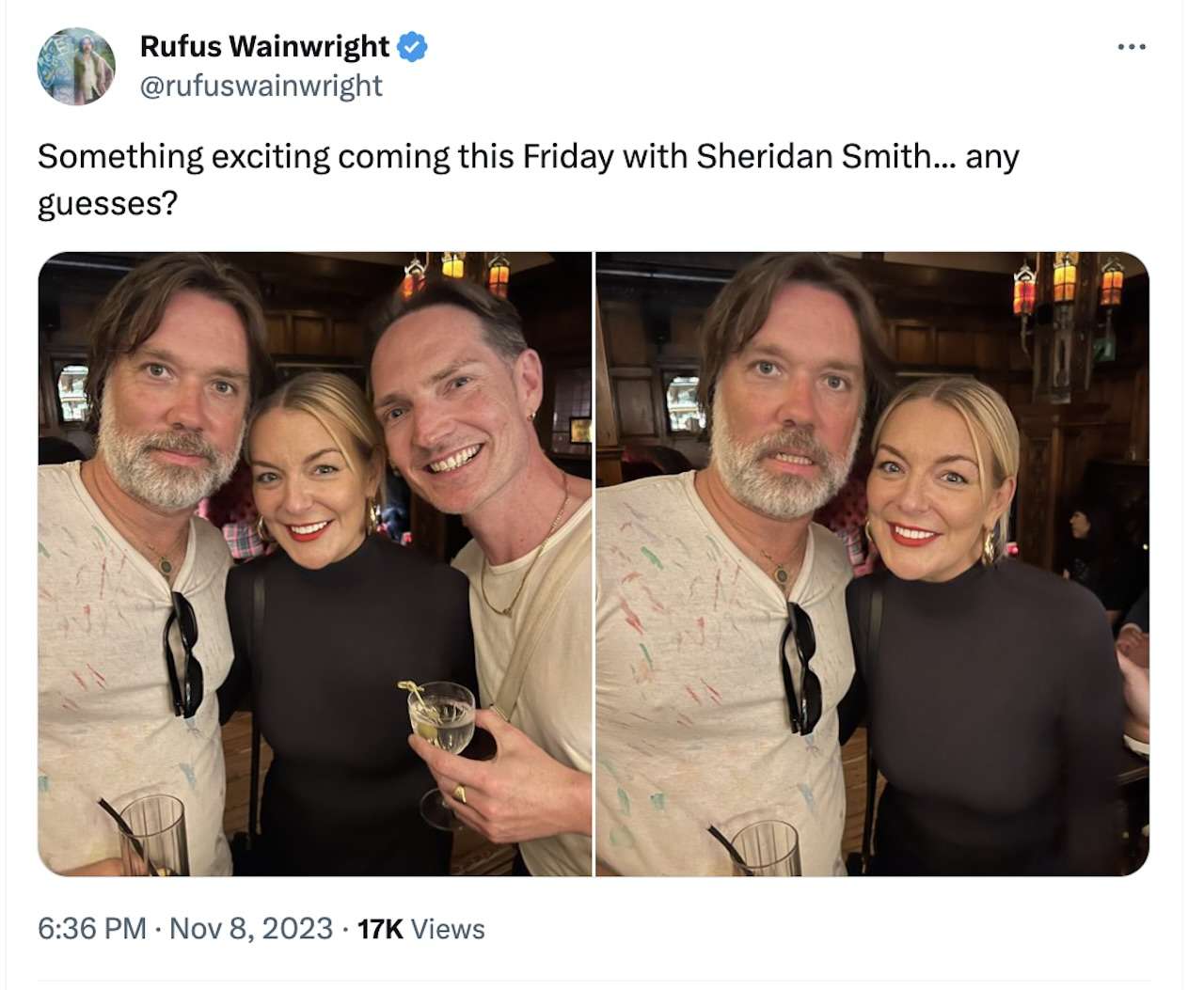 Rufus Wainwright - Tweet on X 8 Nov 2023