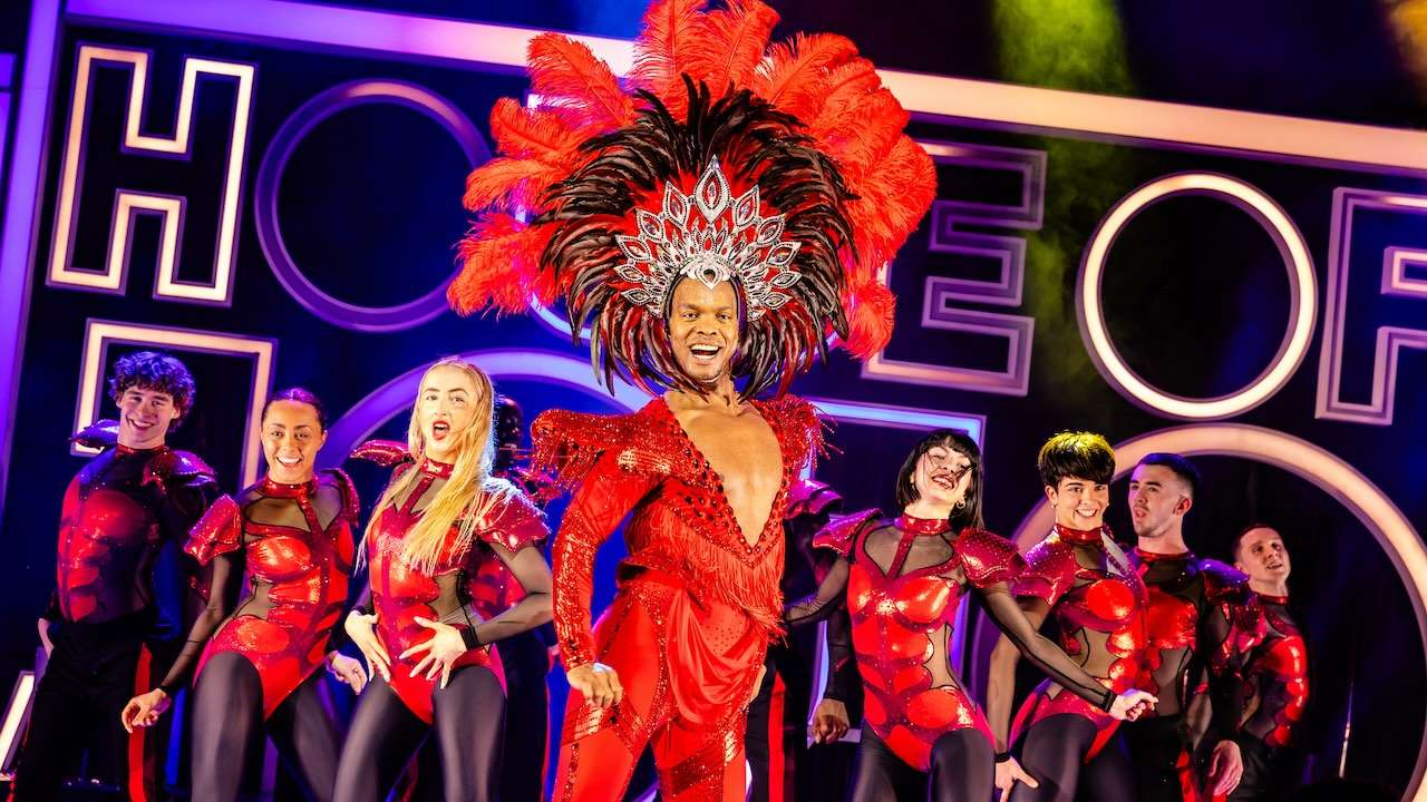 Johannes Radebe and cast in HOUSE OF JOJO. Photo by Danny Kaan