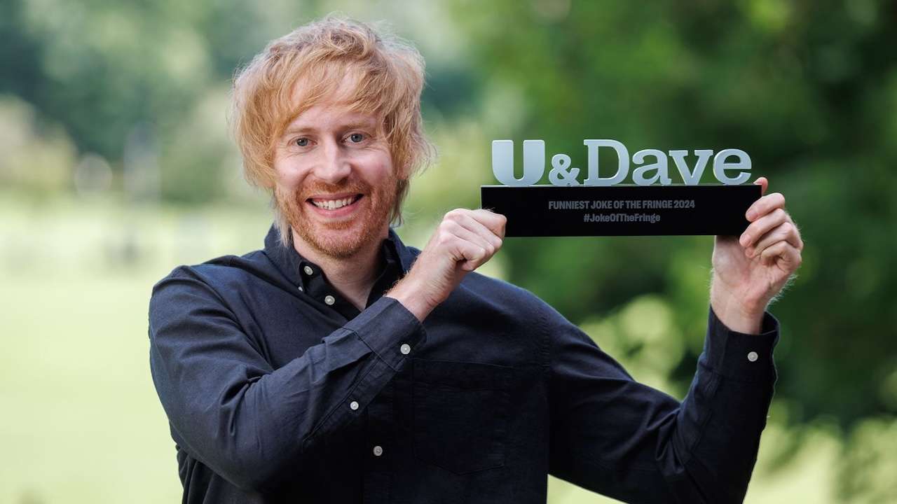 Mark Simmons wins U&Dave’s Funniest Joke of the Fringe Award in the annual Edinburgh list Mark Simmons wins U&Dave’s Funniest Joke of the Fringe Award in the annual Edinburgh list