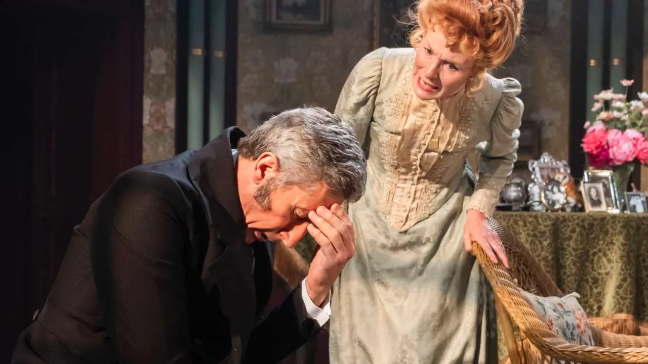 Nicholas Rowe (Rt. Hon Sir Julian Twombley) and Nancy Carroll (Lady Katherine Twombley) - credit Tristram Kenton