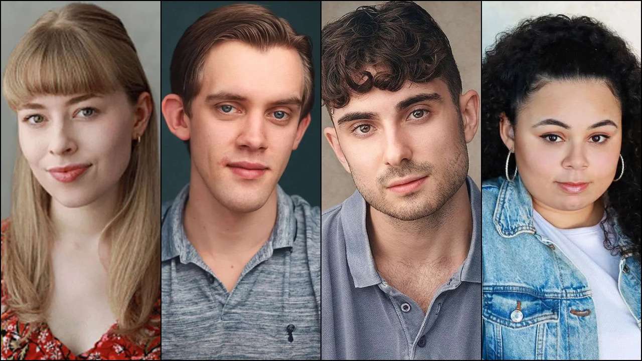 Abbie Budden, Thomas Oxley, Jacob Fowler & Mary Moore. Head shots supplied by production.