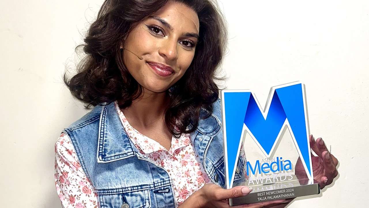 Asian Media Awards 2024. Talia Palamathanan. Photo courtesy of Back to the Future