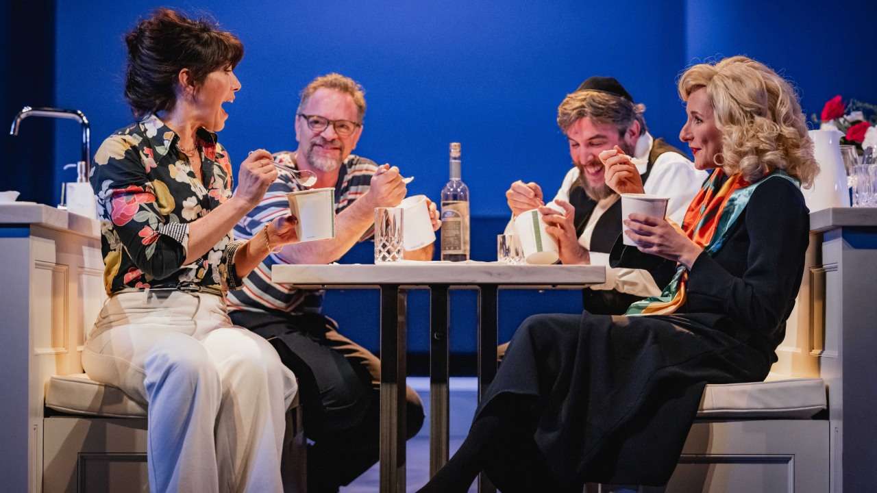 LtoR Caroline Catz, Joshua Malina, Simon Yadoo and Dorothea Myer-Bennett. Photo Mark Senior