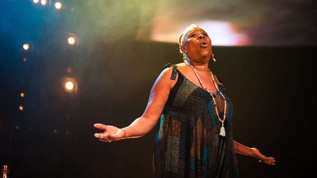 Sutara Gayle performing The Legends of Them at Brixton House - photo Harry Elletson