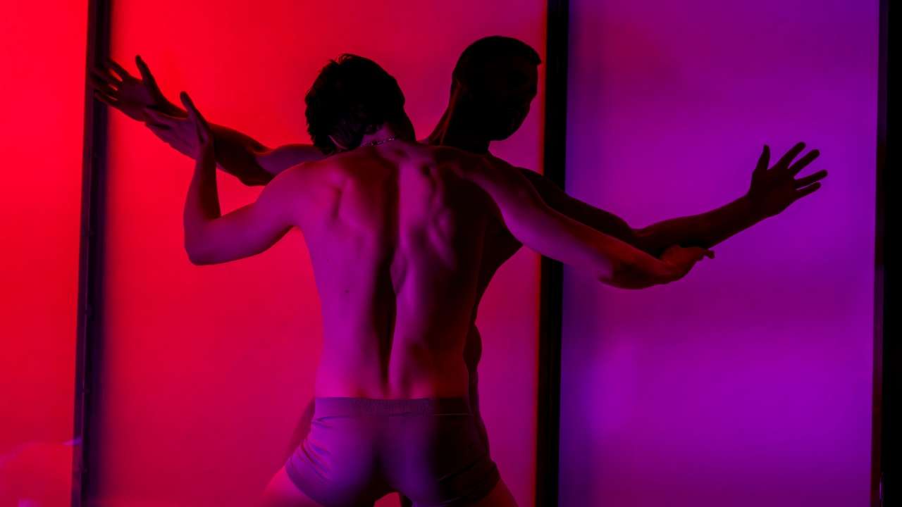 F**king Men - Waterloo Theatre. Benedict Clarke & Peter Caulfield. Photo Michaela Walshe