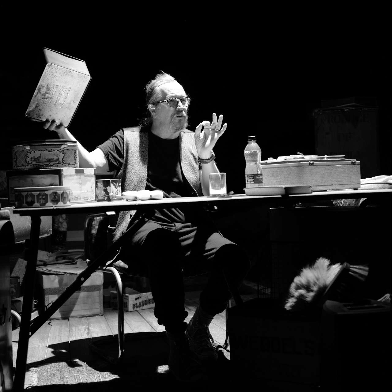 Krapp's Last Tape - Gary Oldman in rehearsals. Photo by Gisele Schmidt