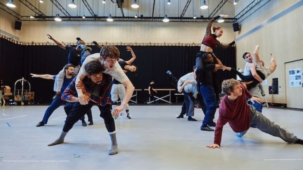 Quadrophenia, A Mod Ballet rehearsals. A group of dancers.