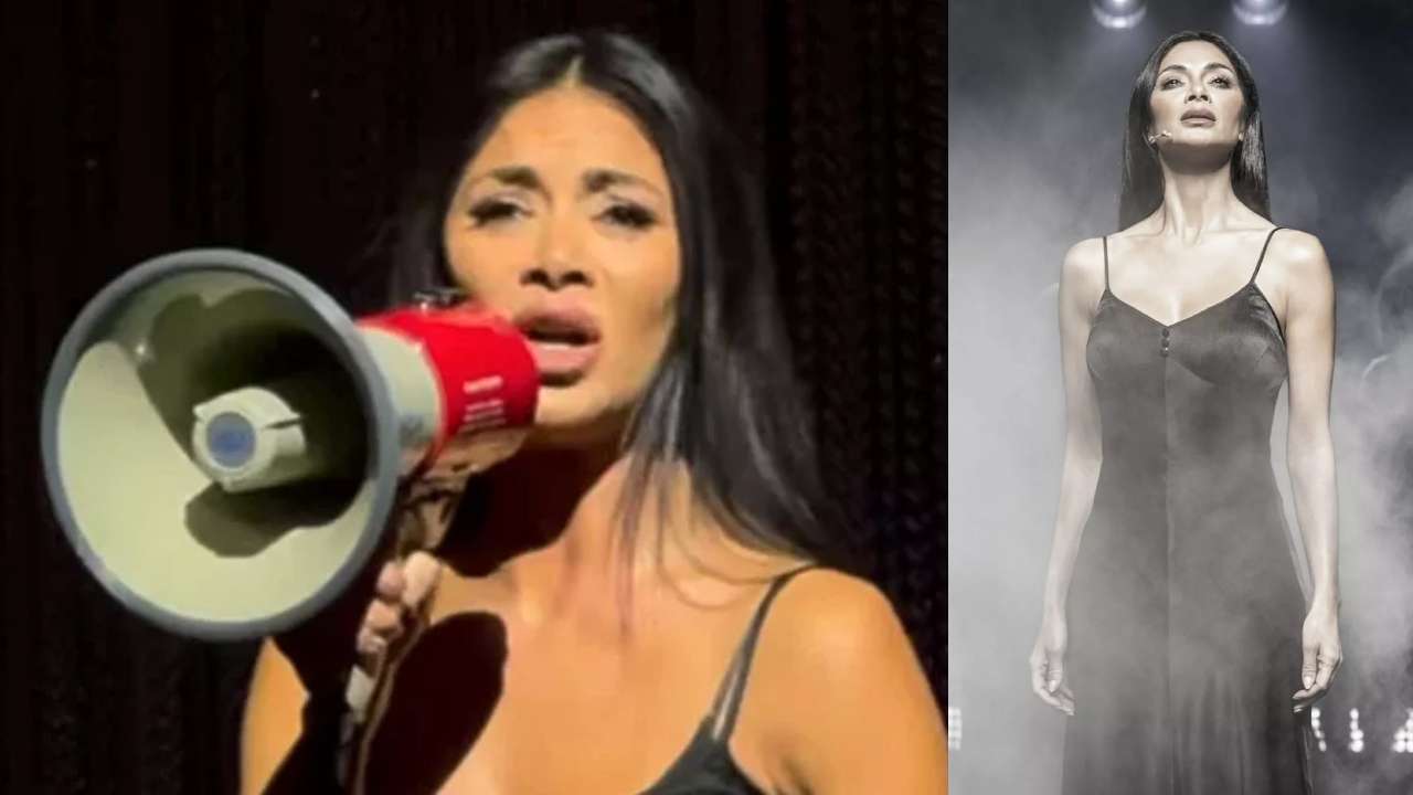 Sunset Boulevard - Nicole Scherzinger performs with a megaphone (Photo Instagram), Nicole as Norma (Photo Marc Brenner)