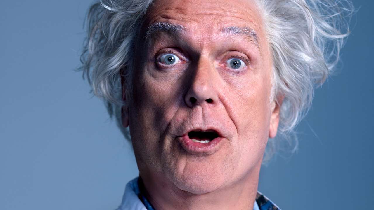 Back to the Future - Brian Conley as Doc Brown. Photo by Hugo Glendinning