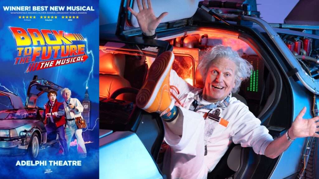 Back to the Future - Brian Conley as Doc Brown. Photo by Hugo Glendinning
