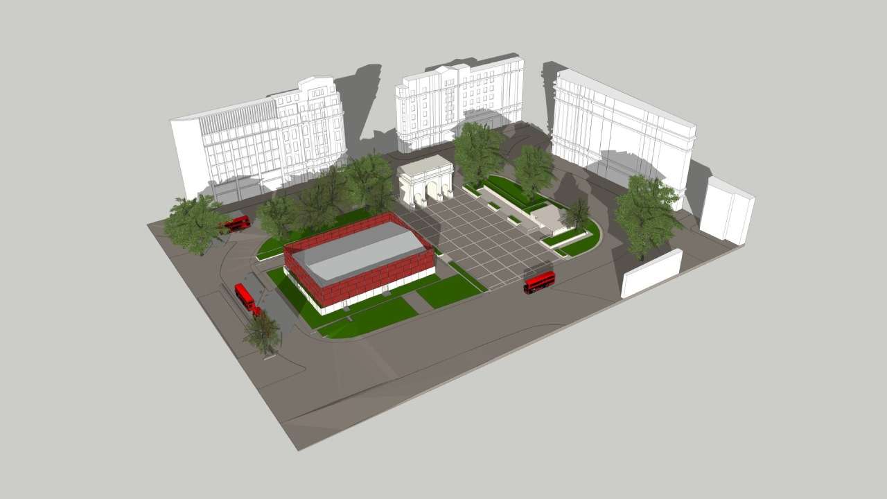 The Choir of Man - New temporary theatre planned at Marble Arch. Image by Reed Watts Architects
