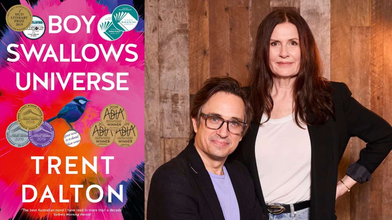 Boy Swallows Universe. Author Trent Dalton and producer Carmen Pavlovic. Photo by Claudio Raschella