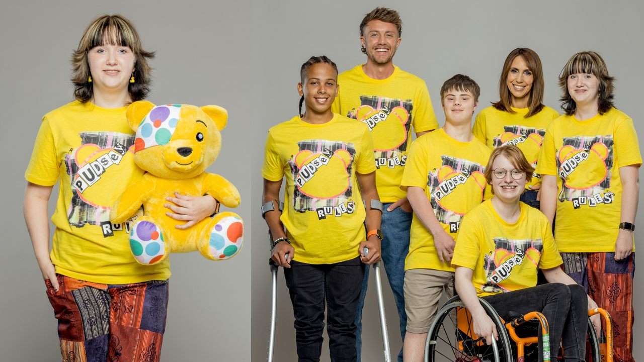 Children in Need - Eloise and The Challenge Squad. Photos by BBC Children in Need