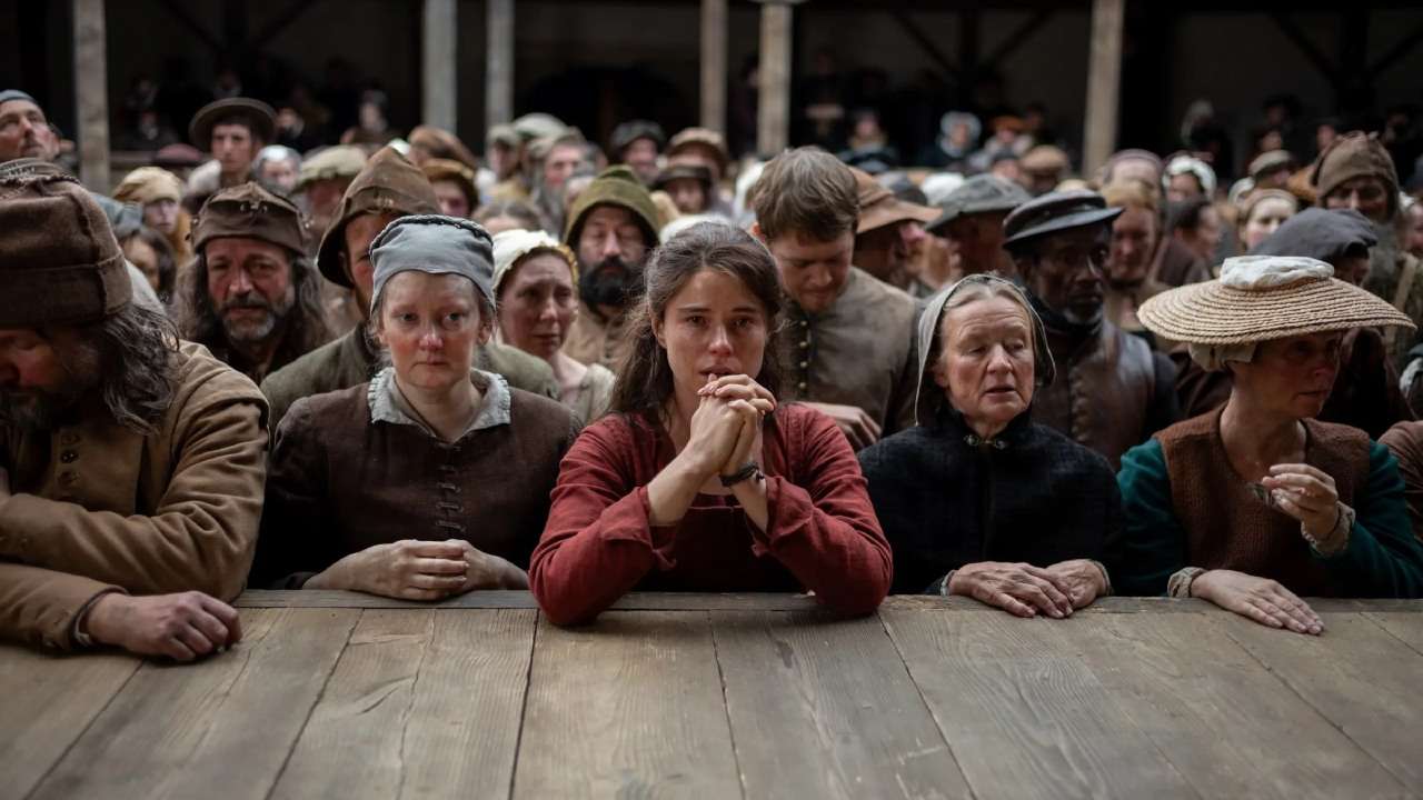 Hamnet starring Jessie Buckley. Photo (c) Focus Features